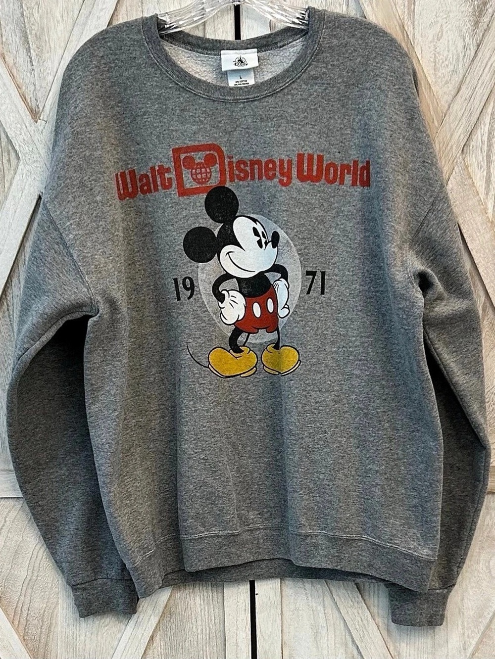 Disney Parks Walt Disney World Mickey Mouse 1971 Mickey Mouse Gray Large